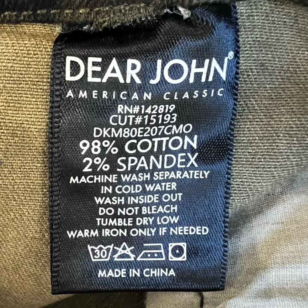 Dear John Jean Mini Skirt Camo Green Size 25 (NWT)